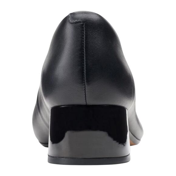 Clarks Women's Marilyn Sara Leather Low Block Heel Pumps Black Size 8 1/2 - Picture 3 of 5